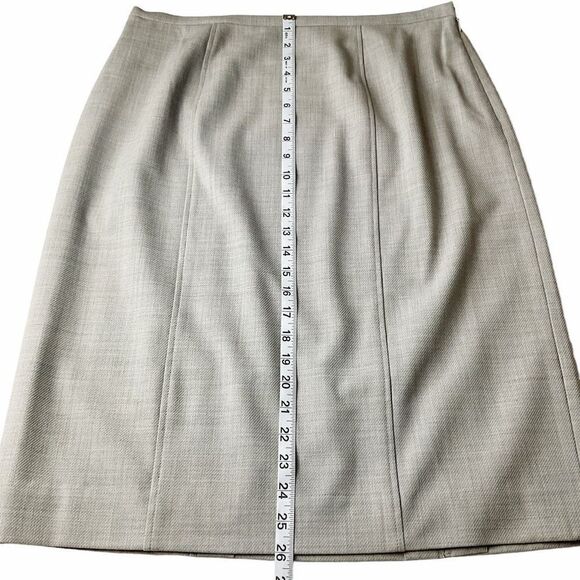 Doncaster Skirt Sheath Midi Grey Side Zipper Snap Clasp Closure Lined Women 14 - Picture 5 of 12